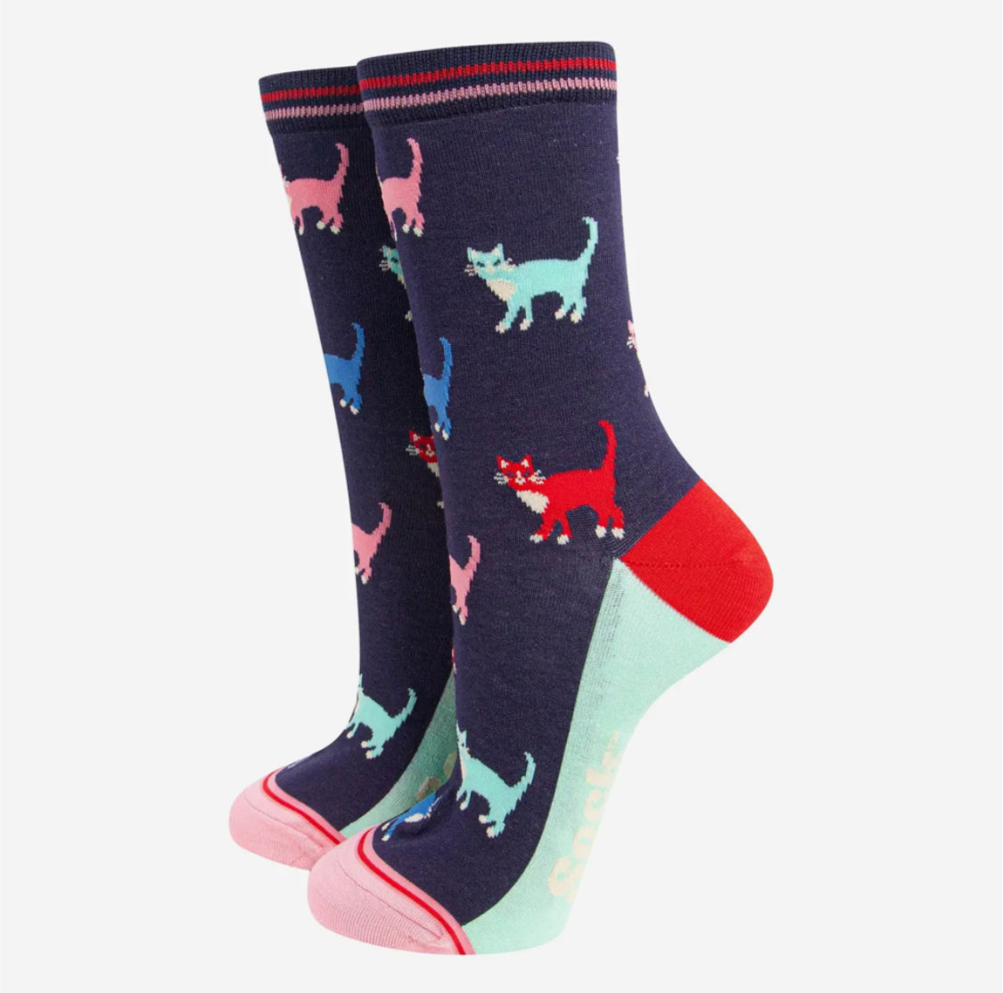 CAT BAMBOO SOCKS - NAVY