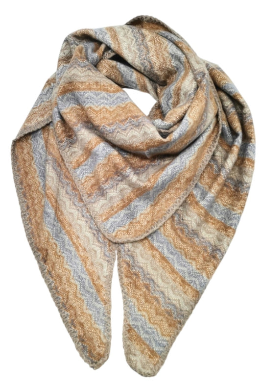 FAIRISLE KNIT TRIANGLE SCARF