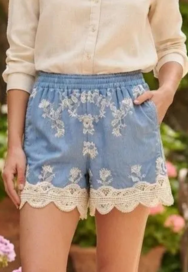 COTTON BLEND SHORTS - 8-12
