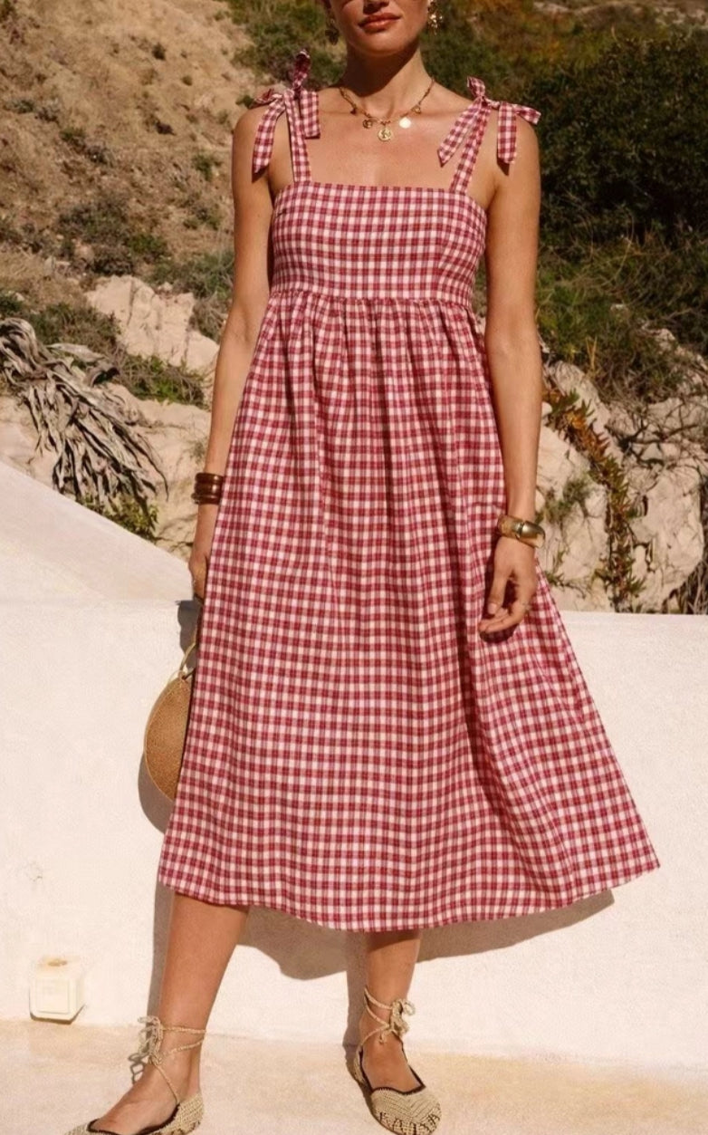 GINGHAM SUNDRESS - 10-12