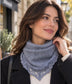 LACE TRIM TRIANGLE KNIT SCARF