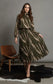 VISCOSE BOW TIE MAXI DRESS - 10-14 - KHAKI