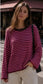 TIE BACK STRIPE KNIT - 10-16 - PINK