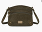 TRIPLE ZIP CROSSBODY - KHAKI
