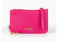 FUSCHIA CARD HOLDER WITH GREEN LINING