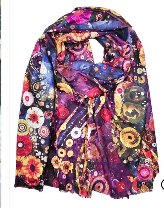 ABSTRACT CIRCLE PRINT SCAEF