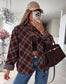 STRIPE LINING CHECK JACKET - 10-16 - BURGUNDY