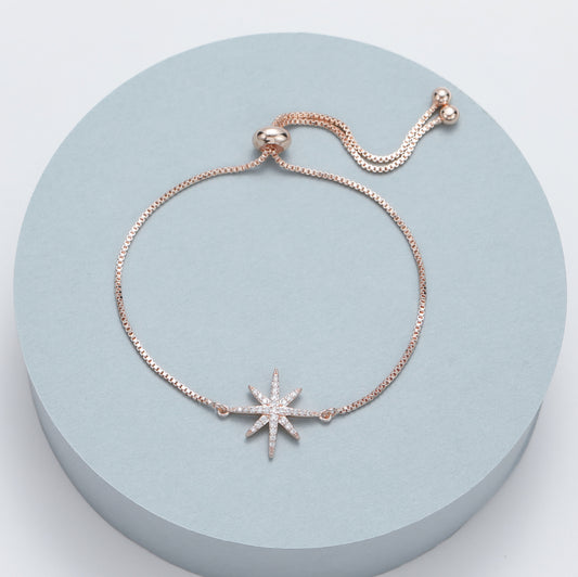 STARBURST TOGGLE BRACELET - ROSE GOLD