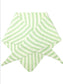 STRIPE KNIT TRIANGLE SCARF - GREEN