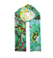 ABSTRACT PRINT SILK FEEL SCARF - GREEN
