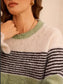 STRIPE FRILL TRIM KNIT - 10-16 - GREEN