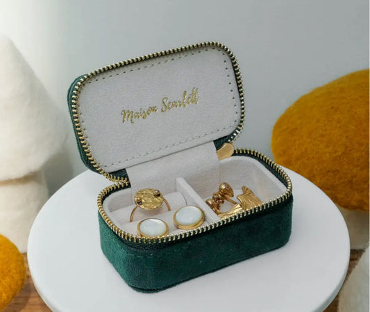 TRAVEL JEWELLERY CASE - GREEN
