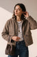 HOODED CHECK JACKET - S,M & L