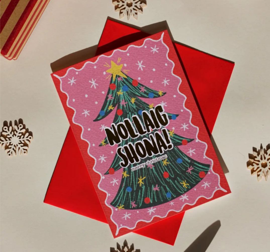 GOLD FOIL NOLLAIG SHONA CARD
