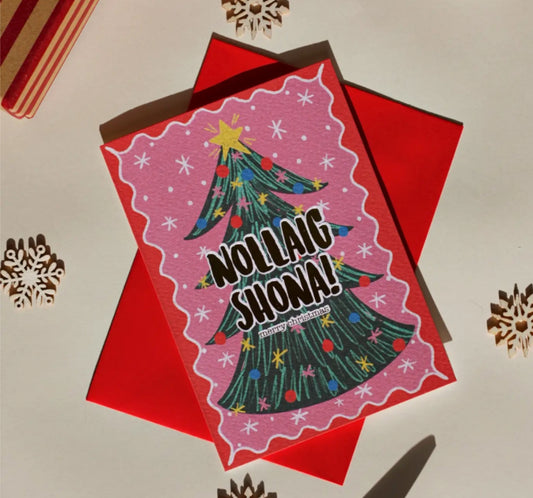GOLD FOIL NOLLAIG SHONA CARD