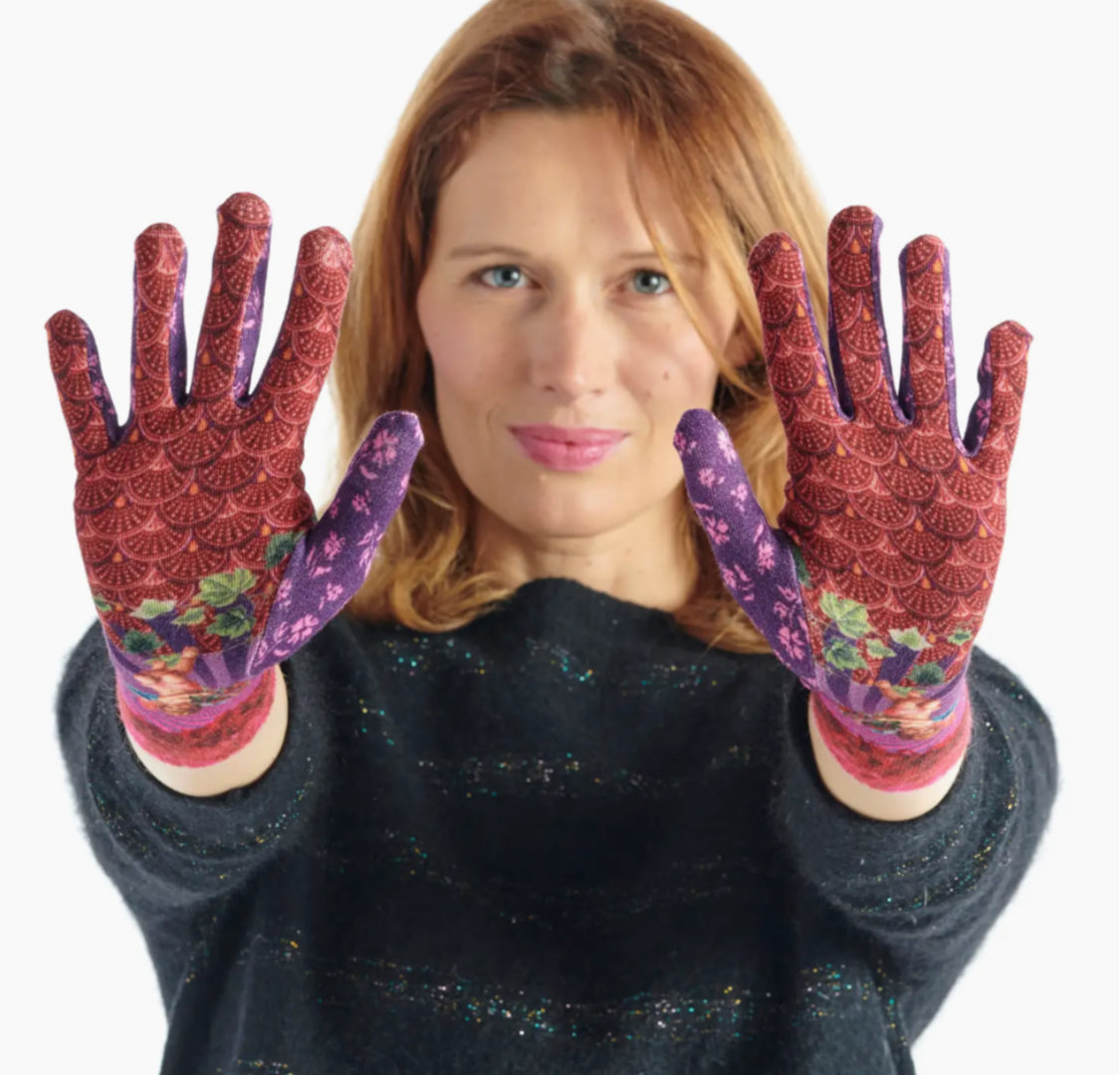 BAMBOO PRINTED GLOVES - MADE IN FRANCE