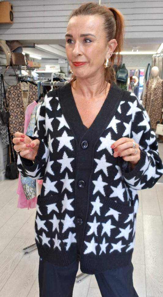 STAR KNIT CARDI - FREE SIZE