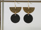 KAIKO - CIRCLE & HALF MOON BRASS EARRINGS