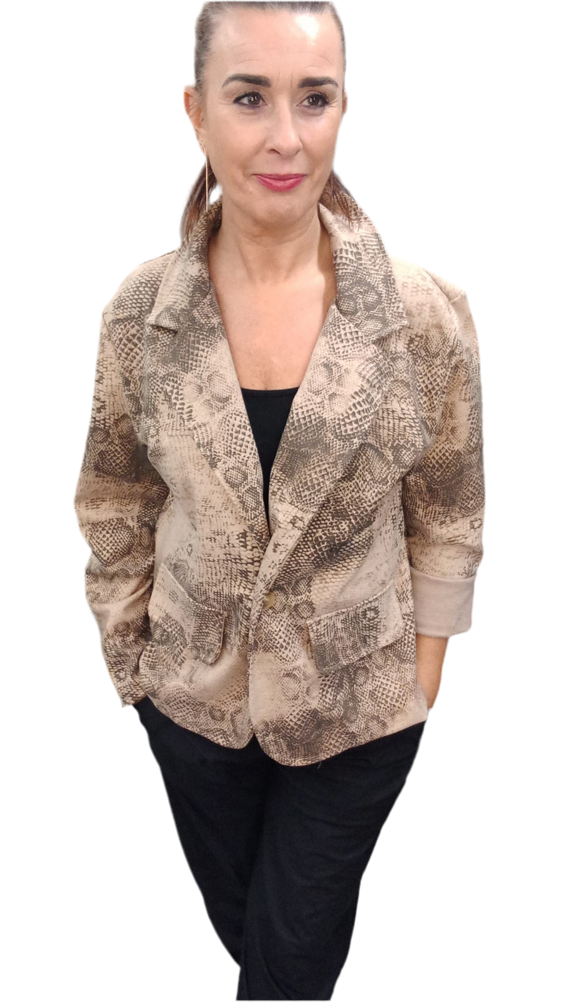 SNAKE PRINT BLAZER - 8-12