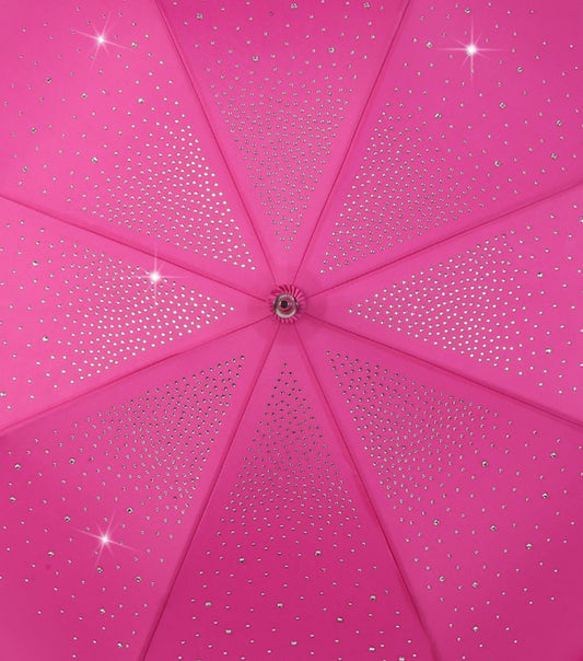 FUSCHIA CRYSTAL FRILL UMBRELLA - CLICK ‘N COLLECT