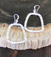 SILVER PLATED HAMMERED EARRINGS