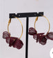 STATEMENT PETAL HOOPS - BURGUNDY