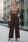HIGH WAISTED PALAZZO - 10-16 - CHOCOLATE