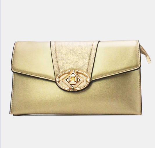 MATT ENVELOPE CLUTCH OCCASION BAG - GOLD