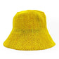 WOVEN FOLDABLE SUN HAT - YELLOW