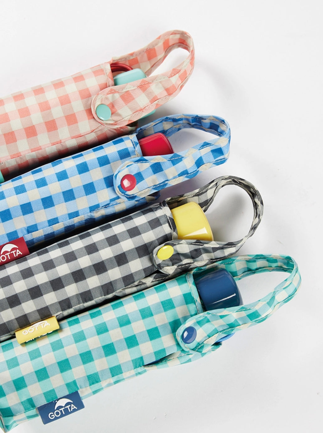 GINGHAM FOLDING UMBRELLA