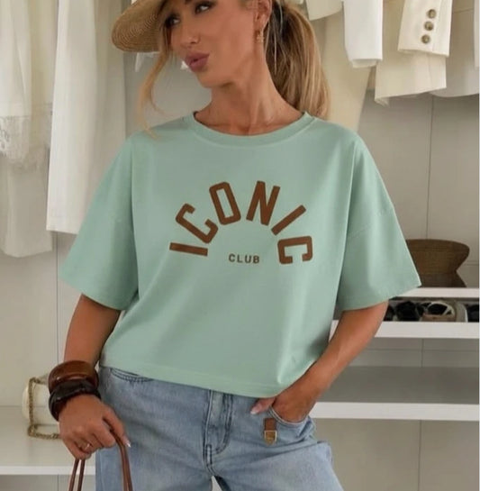ICONIC TEE - 10-16 - AQUA