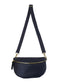 LEATHER SLING CROSSBODY - NAVY