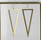 KAIKO - BRASS TRIANGLE EARRINGS