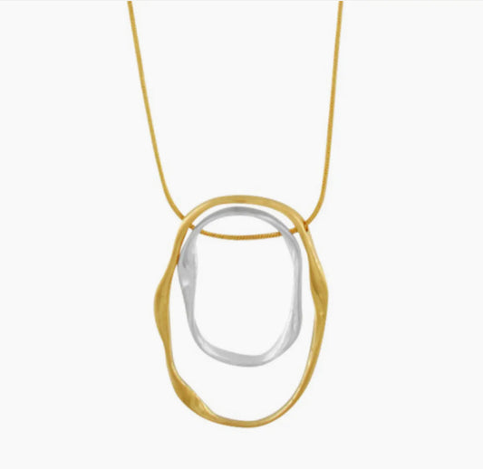 DNSK ADJUSTABLE OVALS NECKLACE