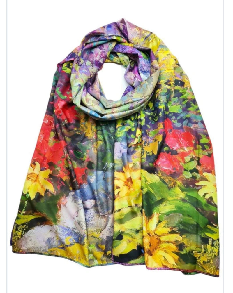 SILK FEEL DOUBLE SIDED SCARF