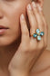 ADJUSTABLE CRYSTAL RING - BLUE