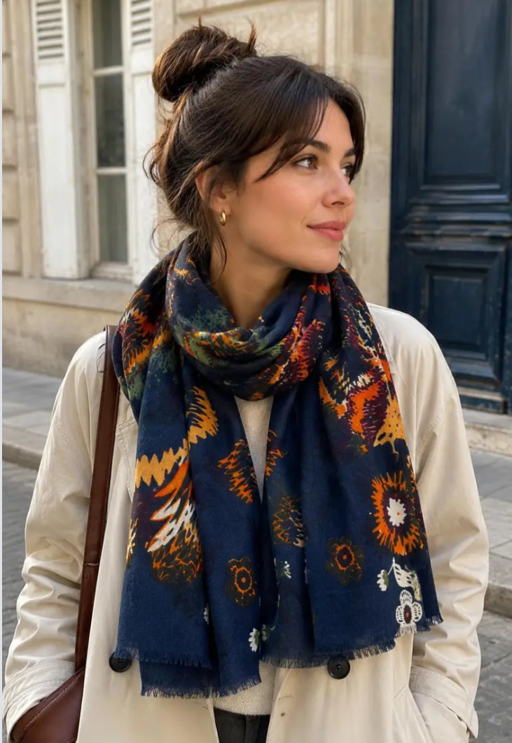 FLORAL PRINT SCARF