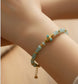 STONE STAINLESS STEEL BRACELET - GREEN