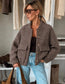 TEDDY BOMBER JACKET - 10-16 - CHOCOLATE