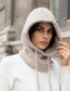 WOOL BLEND HOOD ‘N SNOOD - TAUPE
