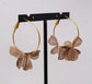 STATEMENT PETAL HOOPS - TAUPE