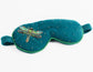 LUXURY VELVET HANDMADE EYE MASK- comes with matching pouch & gift box - DRAGONFLY