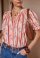 STRIPE FLORAL BLOUSE - 8-10
