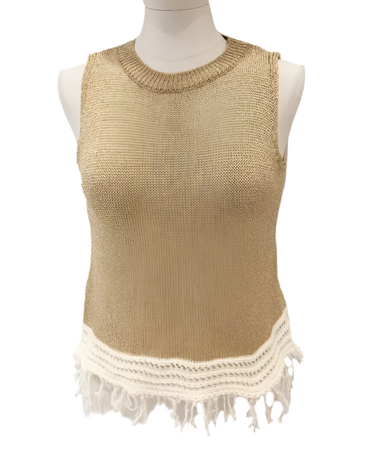 GOLD KNIT TANK TOP ( 8-12 ) MADE IN ITALY