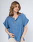 LYOCELL DENIM TOP - 10-16 - MID WASH