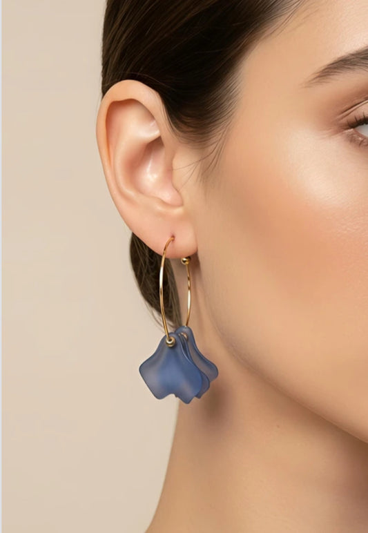 ACRYLIC FLOWER EARRINGS