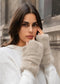 FAUX FUR FINGERLESS GLOVES