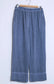 LINEN/COTTON CUFF PANTS - 10-16 - DENIM BLUE