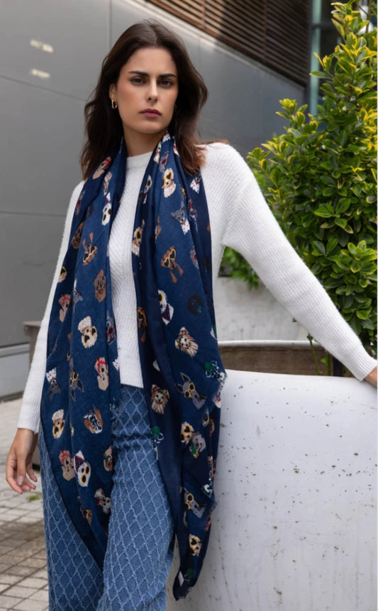 DOG PRINT SCARF