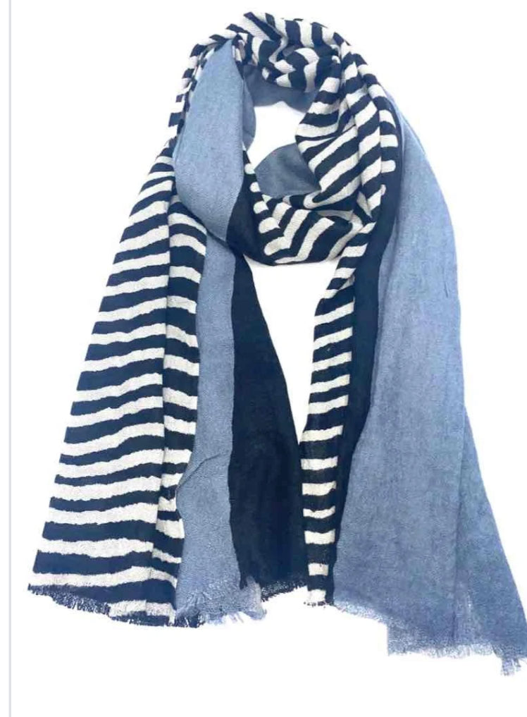 WOOL BLEND STRIPE SCARF